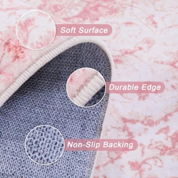 Sofrug 5x7 Vintage Area Rug Soft Non-Slip Washable