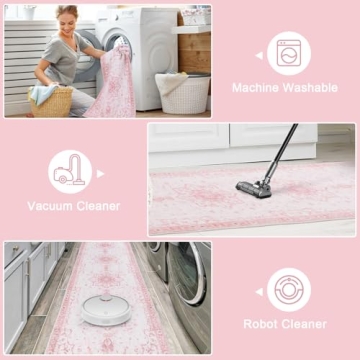 Sofrug 5x7 Vintage Area Rug Soft Non-Slip Washable