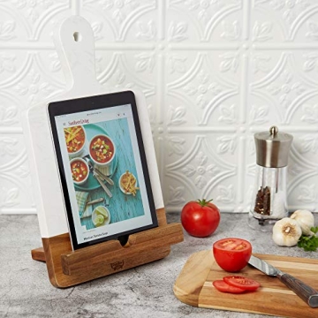 Elegant Tender Cottage Cutting Board & Cookbook Holder