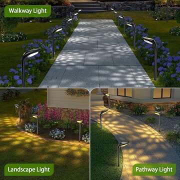 JSOT Solar Pathway Lights - Bright, Waterproof & Solar Powered