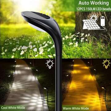 JSOT Solar Pathway Lights - Bright, Waterproof & Solar Powered
