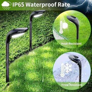 JSOT Solar Pathway Lights - Bright, Waterproof & Solar Powered