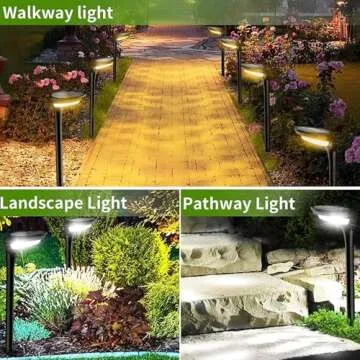 JSOT Solar Pathway Lights - Bright, Waterproof & Solar Powered