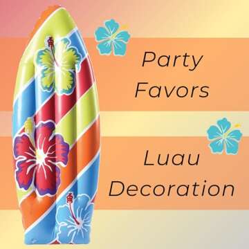 Vibrant Inflatable Surfboard for Beach Parties