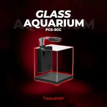 Aquatop Pisces Bullet Shaped Glass Aquarium - Nano Aquarium Kit, for Salt & Freshwater Fish Tanks - ...