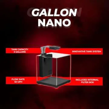 Aquatop Pisces Bullet Shaped Glass Aquarium - Nano Aquarium Kit, for Salt & Freshwater Fish Tanks - Mechanical, Chemical & Biological Filtration