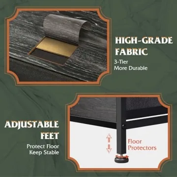 Chic WLIVE Dresser with 5 Drawers for Stylish Storage