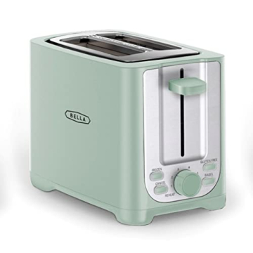 BELLA 2 Slice Toaster with Auto Shut Off - Extra Wide Slots & Removable Crumb Tray