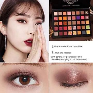 Meile 40 Colors Highly Pigmented Eyeshadow Palette