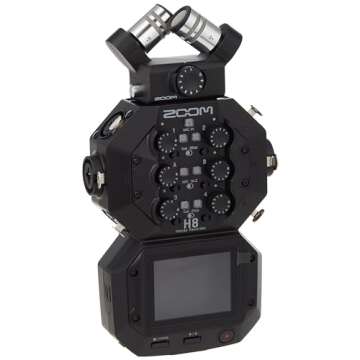 Zoom H8 12-Track Portable Recorder, Stereo Microphones, 6 Inputs, Touchscreen Interface, USB Audio Interface, Battery Powered, for Stereo/Multitrack Audio for Video, Podcasting, and Music