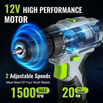 WORKPRO 12V Cordless Drill and DIY Tool Set