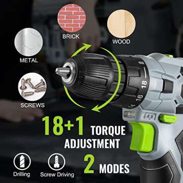 WORKPRO 12V Cordless Drill and DIY Tool Set
