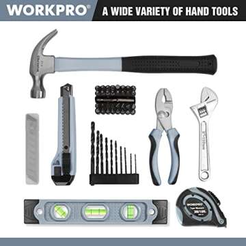 WORKPRO 12V Cordless Drill and DIY Tool Set