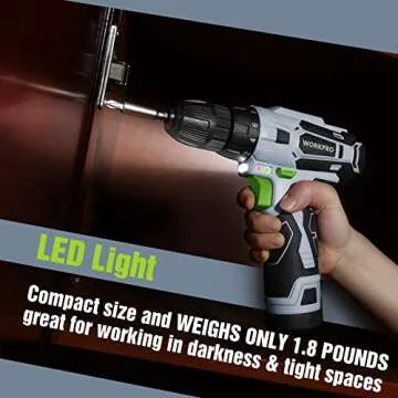 WORKPRO 12V Cordless Drill and DIY Tool Set