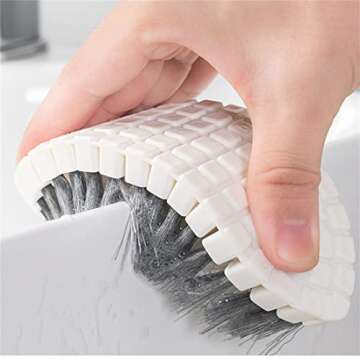 BanFei Multi-Purpose Cleaning Brush - Kitchen, Bathroom & Floor - Nylon & Plastic Bristles - White