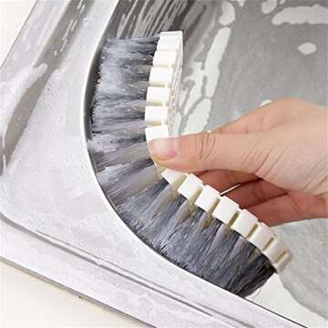 BanFei Multi-Purpose Cleaning Brush - Kitchen, Bathroom & Floor - Nylon & Plastic Bristles - White