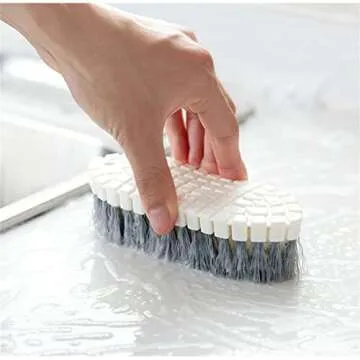 BanFei Multi-Purpose Cleaning Brush - Kitchen, Bathroom & Floor - Nylon & Plastic Bristles - White