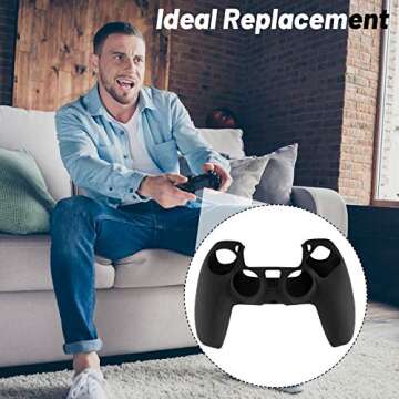 8 Pieces Silicone Cover Skin Case Compatible with PS5 Silicone Case Grip Cover Skin Controller Anti-Slip Colorful Grip Cover Compatible with PS5 Controller, 8 Colors