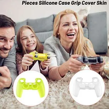 Colorful 8-Piece Silicone Cover Skin for PS5 Controllers