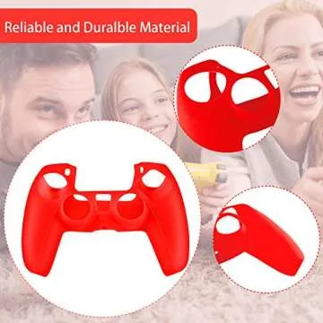 Colorful 8-Piece Silicone Cover Skin for PS5 Controllers