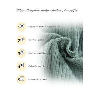 Mioglrie Newborn Baby Girl Clothes Romper Cute Baby Girl Stuff Cotton Newborn Girl Clothes Ruffle Baby Girl Outfits Gifts Green 0-3 Months Baby Girl Clothes