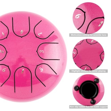 8 Note Steel Tongue Drum - Musical Gift for All Ages