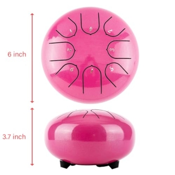 8 Note Steel Tongue Drum - Musical Gift for All Ages