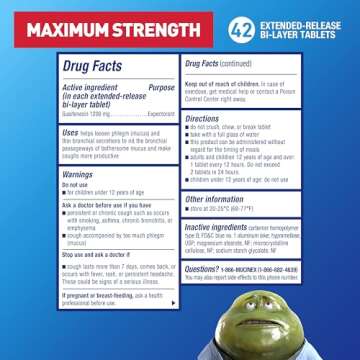 Mucinex 12 Hour 1200mg Maximum Strength Guaifenesin Chest Congestion & Mucus Relief, Guaifenesin Exp...