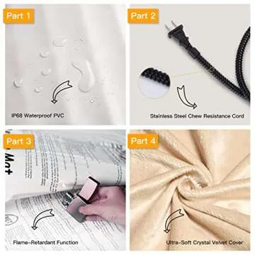 Toozey Pet Heating Pad with Timer & Adjustable Temperature