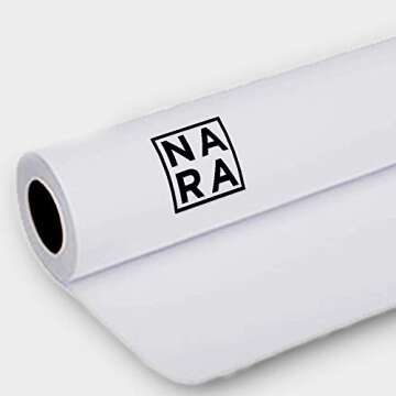 NARA Paper Roll for Alcohol Ink Painting | White | 60 inches x 5 Meter roll | 275 microns | 100% Stain-Free