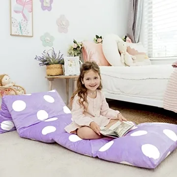 Butterfly Craze Floor Pillow Case, Mattress Bed Lounger Cover, Purple, King Size - Cozy Seating Solution for Kids & Adults, Recliner Cushion, Perfect for Reading, TV Time (Pillow Not Included)