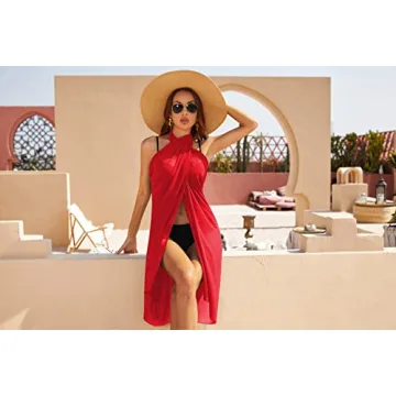 Ekouaer Sarong Wrap Lightweight Sheer Beach Cover-up