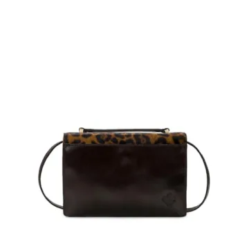 Patricia Nash Leopard Print Leather Crossbody Bag