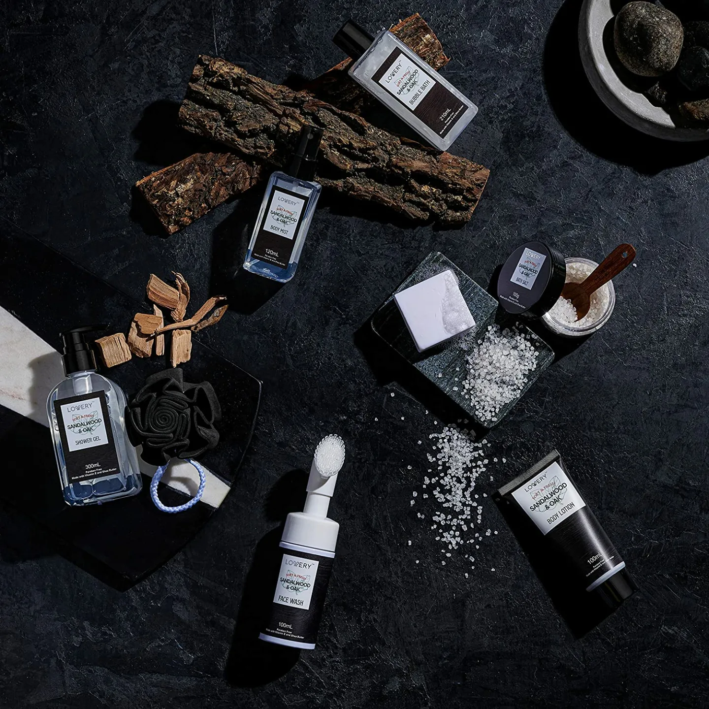 Men's Spa Kit - Sandalwood & Oak Christmas Gift