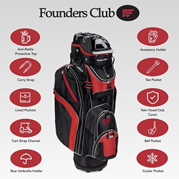 Founders Club Premium Golf Cart Bag with 14-Way Organizer