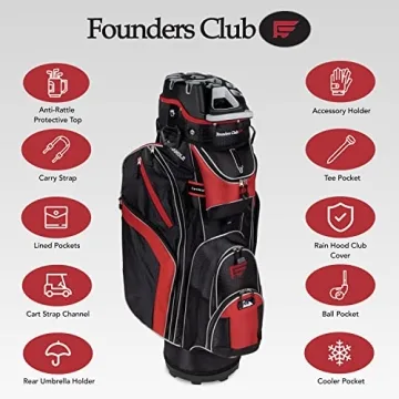 Founders Club Premium Golf Cart Bag with 14-Way Organizer