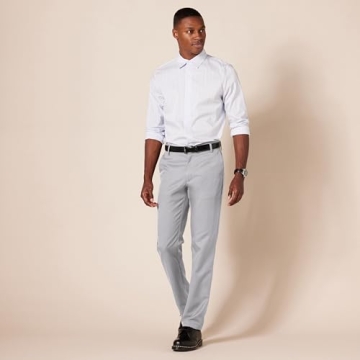 Amazon Essentials Men's Slim-Fit Flat-Front Dress Pant in Light Grey
