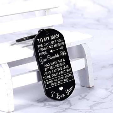 My Man Keychain for Men Romantic Gift for Husband