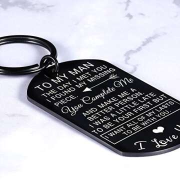 My Man Keychain for Men Romantic Gift for Husband