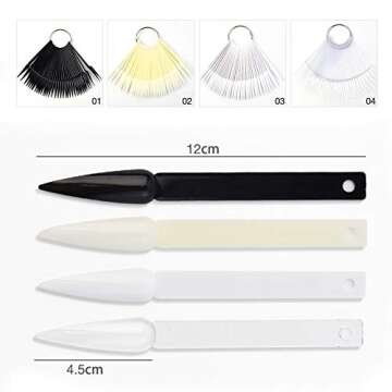 QIMYAR 160 Pcs False Nail Sticks - Versatile Nail Art Swatch Set