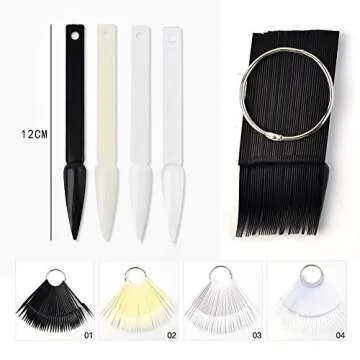 QIMYAR 160 Pcs False Nail Sticks for Nail Art Display