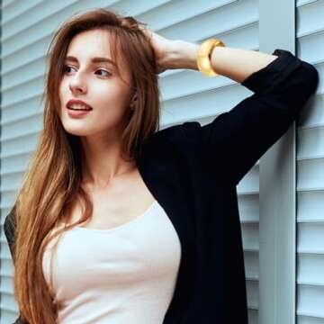 YBMYCM Chunky Gold Bangle Bracelets for Women Trendy Wide Chunky Cuff Bracelets Hammered Irregular W...