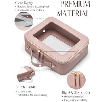 Stylish Clear Makeup Case Set for Organized Travel Essentials