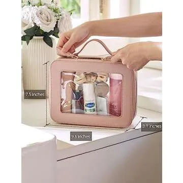 Clear Makeup Case Set for Organized Travel Essentials