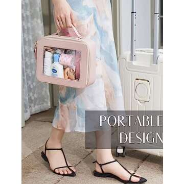 Clear Makeup Case Set for Organized Travel Essentials