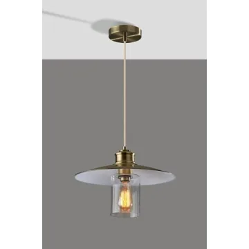 Adesso Kieran Pendant Light in Antique Brass - Versatile & Chic