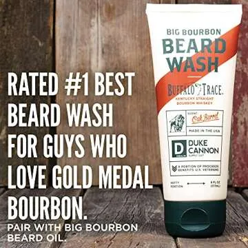Duke Cannon Big Bourbon Beard Wash 6 Oz - Plant-Based Strength & Softness