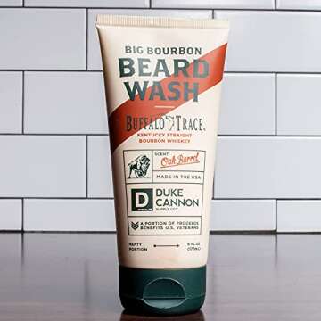 Duke Cannon Big Bourbon Beard Wash 6 Oz - Plant-Based Strength & Softness
