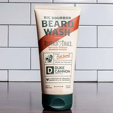 Duke Cannon Big Bourbon Beard Wash 6 Oz - Plant-Based Strength & Softness
