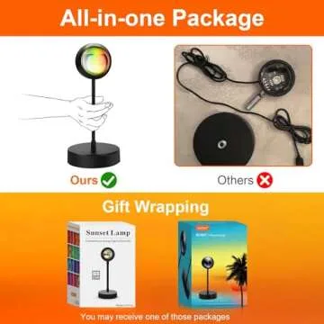 QUIGO Sunset Lamp Projector - RGB Lights for Room